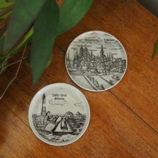 German Village Souvenir Coaster Plates