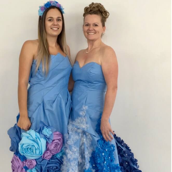Blue Wrap Couture: Wearable Art