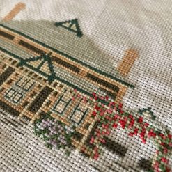 Completed Cross Stitch - Green Roof